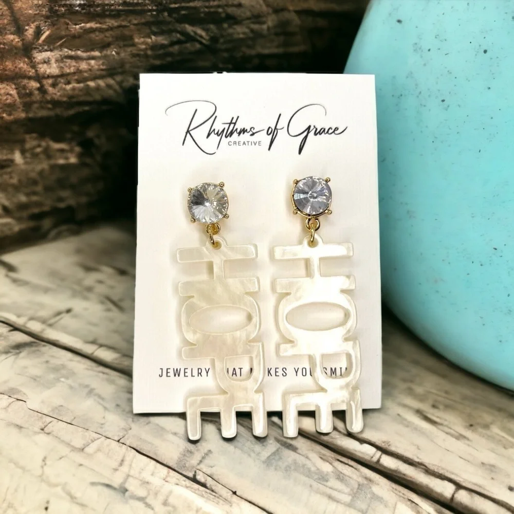 Wear Your Hope: Inspirational Dangle Earrings | Perfect Motivational Gift! NWT